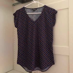 Express Diamond Floral Blouse